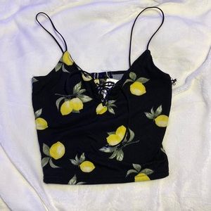 Lemon Crop Top Sz S